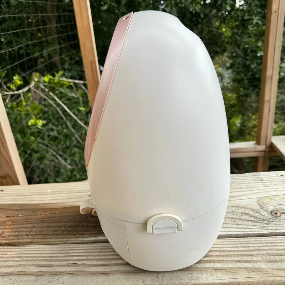 White bathroom makeup storage/holder